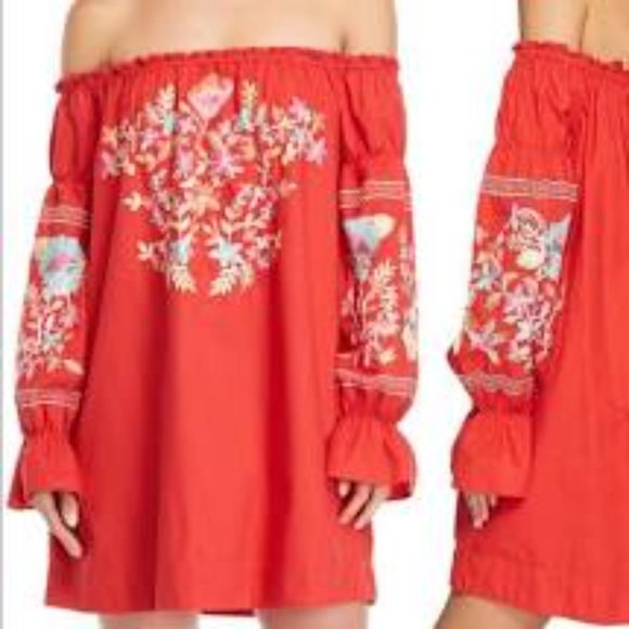 Free People Dresses & Skirts - Free People Fleur Du Jour Embroidered Dress Size M